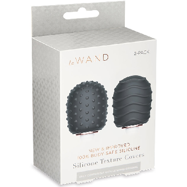 Le Wand Silicone Texture Covers, черные - подробные фото в секс шопе Condom-Shop