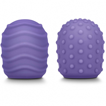 Le Wand Petite Silicone Texture Covers, фиолетовые - фото, отзывы