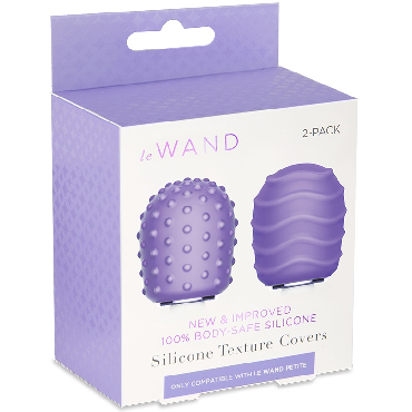 Le Wand Petite Silicone Texture Covers, фиолетовые - подробные фото в секс шопе Condom-Shop