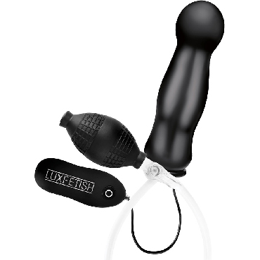 Lux Fetish Inflatable Vibrating Plug, черная - фото, отзывы