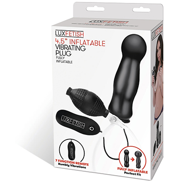 Новинка раздела Секс игрушки - Lux Fetish Inflatable Vibrating Plug, черная