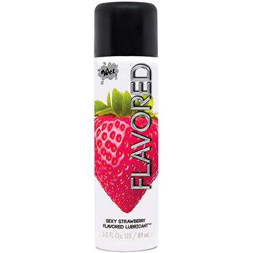 Wet Flavored Lubricant Sexy Srawberry, 89 мл, Лубрикант со вкусом сочной клубники на водной основе