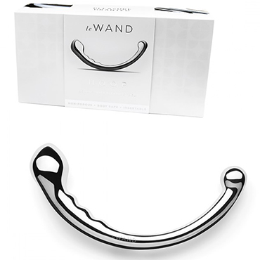 Le Wand Hoop, серебристый, Двухсторонний фаллоимитатор в форме дуги