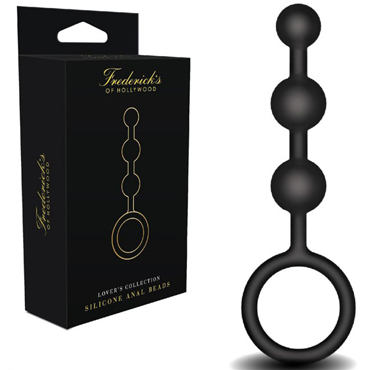 Fredericks Of Hollywood Silicone Anal Beads, черные — фото 1
