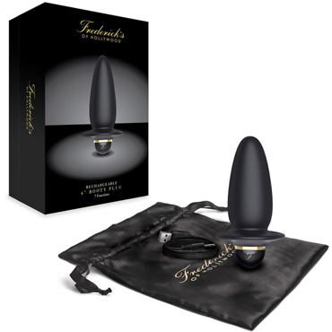 Fredericks Of Hollywood 4" Booty Plug, черная — фото 1