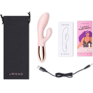 le WAND Blend, розовое золото - Вибромассажер с двойной стимуляцией - купить в секс шопе