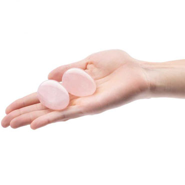 le WAND Crystal Yoni Eggs, розовый кварц - Массажеры для техники йони - купить в секс шопе