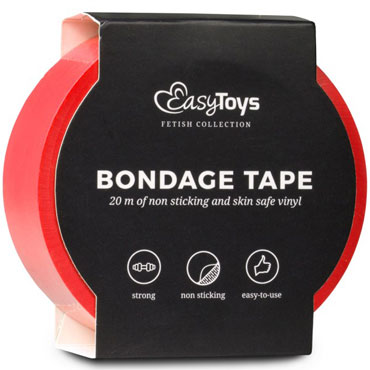 EasyToys Bondage Tape 20 м, красная - Лента для связывания - купить в секс шопе