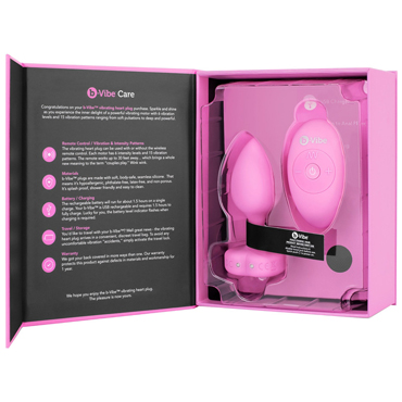 Новинка раздела Секс игрушки - Анальный розовый плаг VIBRATING HEART SHAPE JEWEL PLUG