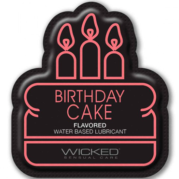 Wicked Aqua Birthday Cake, 3 мл, Лубрикант со вкусом торта с кремом