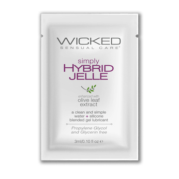 Wicked Simply HYBRID JELLE, 3 мл, Гель-лубрикант на водно-силиконовой основе