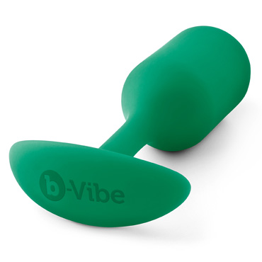 Анальная пробка B-vibe Snug Plug 2, зеленая - Профессиональная, для ношения - купить в секс шопе