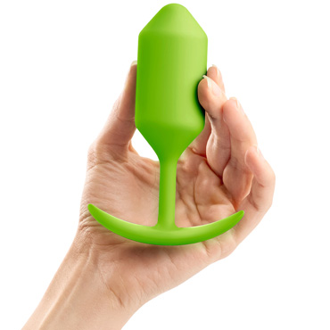 Анальная пробка B-vibe Snug Plug 3, лайм - фото, отзывы