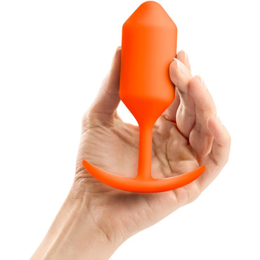 Анальная пробка B-vibe Snug Plug 3, оранжевая — фото 2