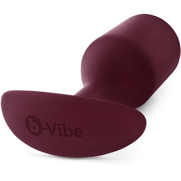 Анальная пробка B-vibe Snug Plug 5, бордо - Профессиональная, для ношения - купить в секс шопе