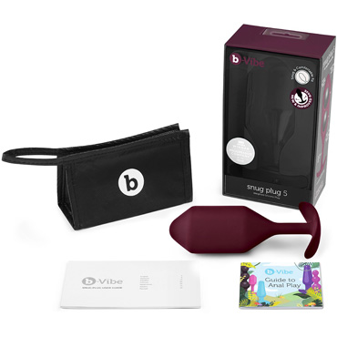 Анальная пробка B-vibe Snug Plug 5, бордо, Профессиональная, для ношения и другие товары B-Vibe с фото
