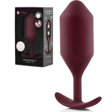 Анальная пробка B-vibe Snug Plug 5, бордо