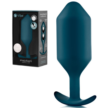 Анальная пробка B-vibe Snug Plug 6, морская волна
