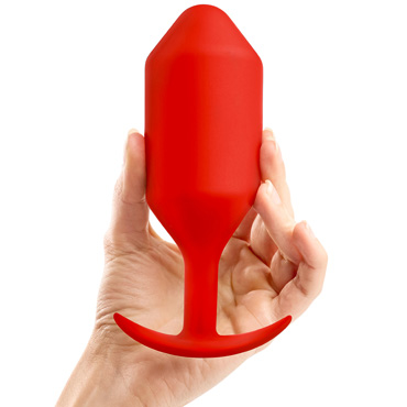 Анальная пробка B-vibe Snug Plug 6, красная - фото, отзывы