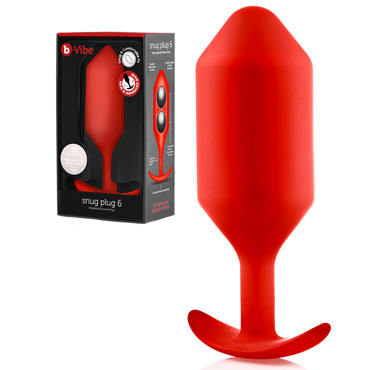 Анальная пробка B-vibe Snug Plug 6, красная