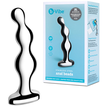 Анальный стальной фаллоимитатор STAINLESS STEEL ANAL BEADS
