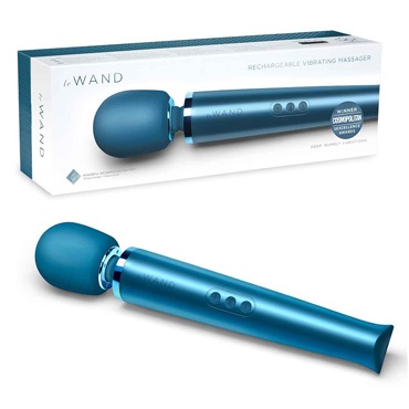 Вибромассажер le WAND Original Massager, лазурный