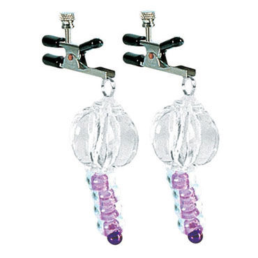California Exotic Crystal Nipple Clamps фиолетовый — фото 1