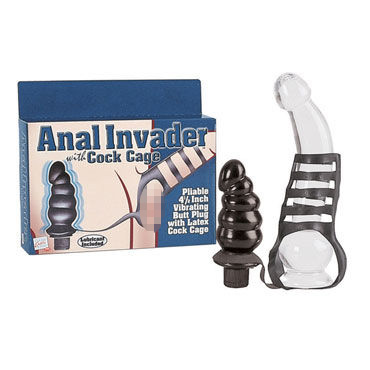 California Exotic Anal Invader with Cock Cage — фото 1