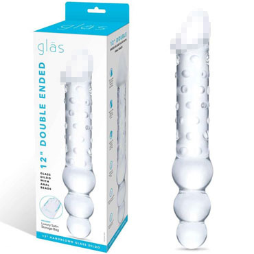Glas 12" Double Ended Dildo, прозрачный