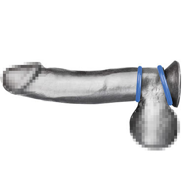 Blue Line Silicone Cock Ring Set, голубой - Два эрекционных кольца из силикона - купить в секс шопе