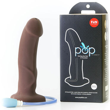 Fun Factory Pop Dildo, коричневый - Эякулятивный фаллоимитатор - купить в секс шопе