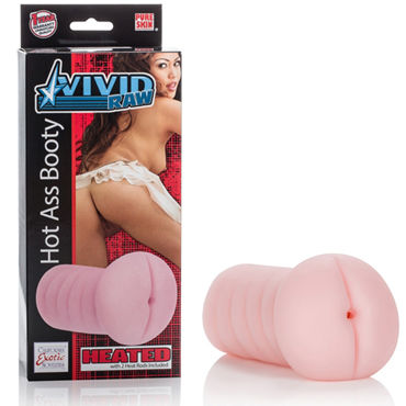 California Exotic Vivid Raw Hot Ass Booty, розовый, Мастурбатор-попка, с подогревающими вставками