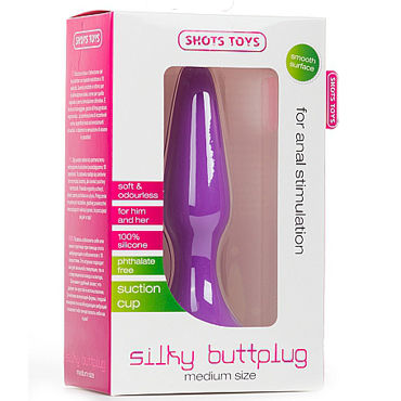 Shots Toys Silky Buttplug, фиолетовая - фото, отзывы