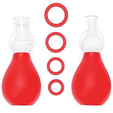 Shots Toys Nipple Erector Set, красный, Набор для стимуляции груди
