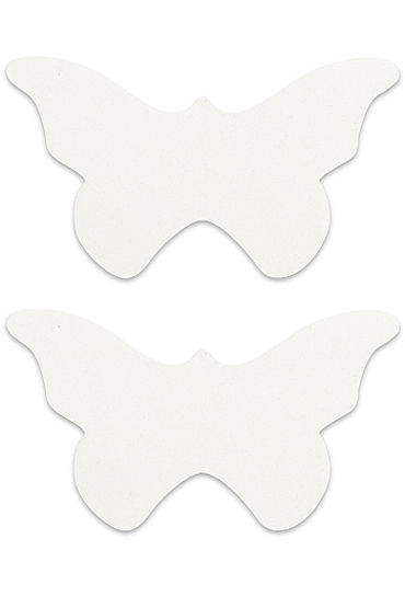 Shots Toys Nipple Sticker Butterfly, белые, Пэстисы в форме бабочек