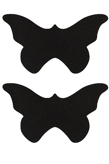 Shots Toys Nipple Sticker Butterfly, черные, Пэстисы в форме бабочек