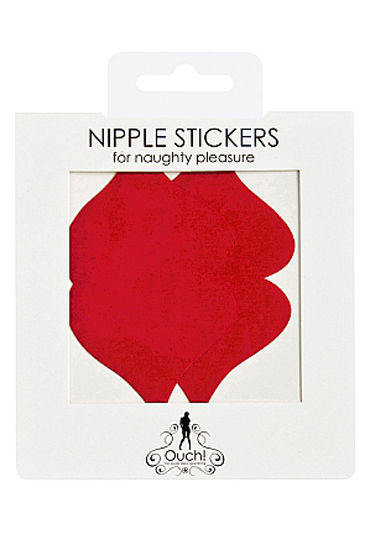 Shots Toys Nipple Sticker Lips, красные - фото, отзывы