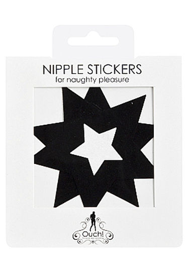 Shots Toys Nipple Sticker Stars, черные - фото, отзывы