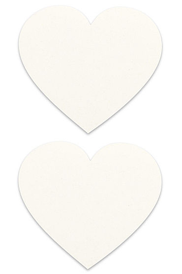 Shots Toys Nipple Sticker Hearts, белые, Пэстисы в форме сердечек