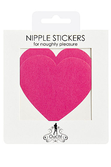 Shots Toys Nipple Sticker Hearts, розовые - фото, отзывы