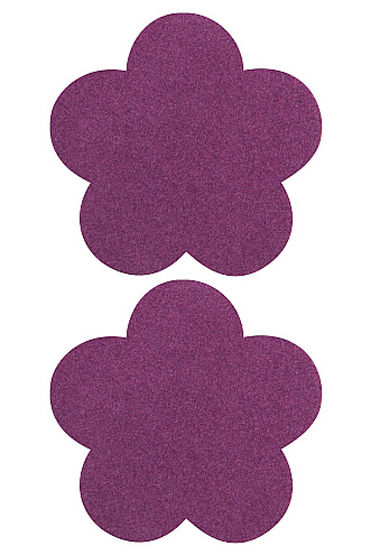 Shots Toys Nipple Sticker Blossom, фиолетовые, Пэстисы в форме цветочков