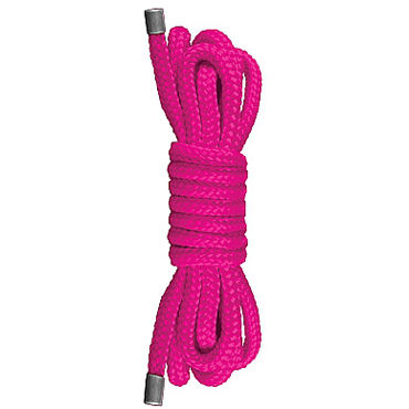 Shots Toys Japanese Mini Rope, розовая, Веревка для связывания