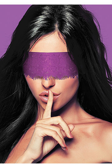 Shots Toys Mystere Lace Mask, фиолетовая, Кружевная маска на глаза