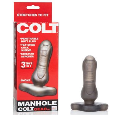 California Exotic Colt Manhole, серая, Универсальная анальная пробка