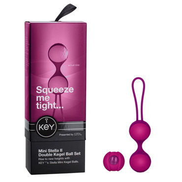 Jopen Key Mini Stella II, розовые, Вагинальные шарики на гибкой сцепке