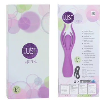 Jopen Lust L7, фиолетовый - Вибромассажер оригинальной формы - купить в секс шопе