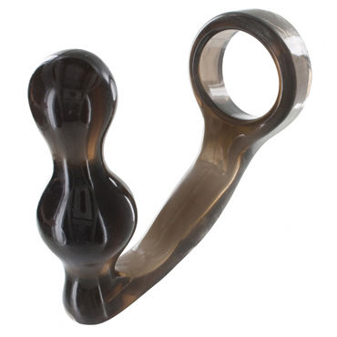 Toy Joy Manpower Plug & Penisring, серый, Анальная втулка с эрекционным кольцом