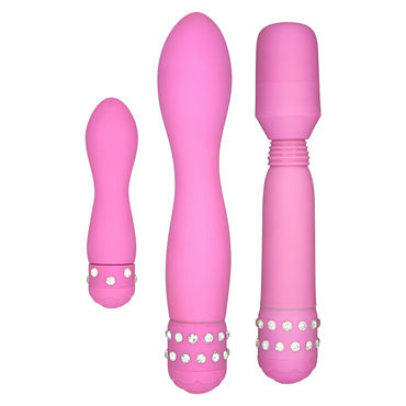 Toy Joy Diamond Triple Pleasure Pack, розовый, Набор вибраторов