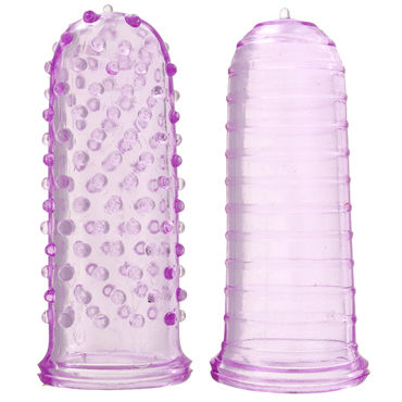 Toy Joy Sexy Finger Ticklers, фиолетовый, Набор из двух насадок на пальцы