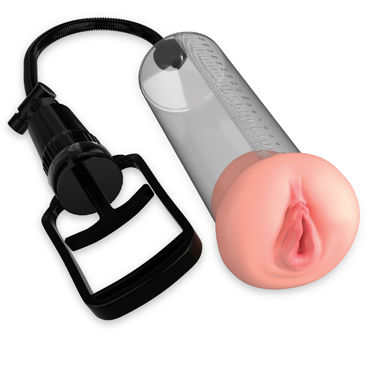 Pipedream Pump Worx Fanta Flesh Pussy Pump - Вакуумная помпа с мастурбатором - купить в секс шопе